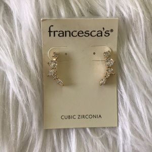HP🎉Francesca’s Gold & Cubic Zirconia Ear Climbers